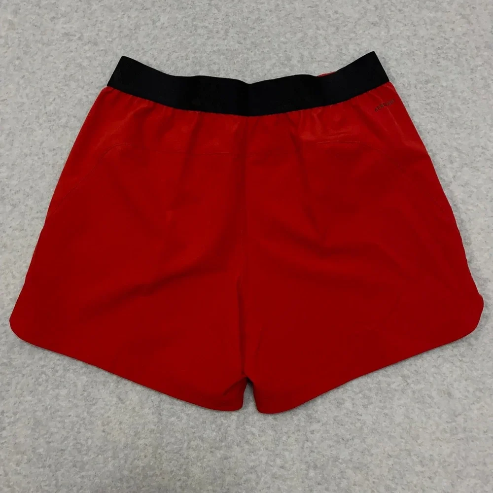 Adidas Axis Woven 4.0 Mens Sz M Red Zip Pocket Running Training Shorts 5